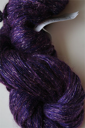 artyarns silk rhapsody glitter in h4 Scarab Silver with Silver Glitter in 298 Silver