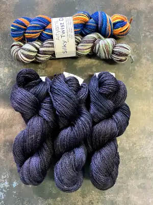 Artyarns Silky Twist 2023 Rhinebeck Sweater in Indigo Sierra