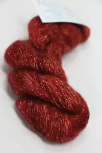 Glitter yarn - glitter thread Salsa Red - pack - Lady Dee´s Traumgarne  Export