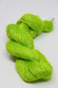 ARTYARNS SILK MOHAIR GLITTER Neon Apple (N8A) Silver