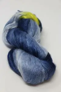 ARTYARNS SILK MOHAIR FINGERING OMBRE Denim Lemon Splash (7267SP)