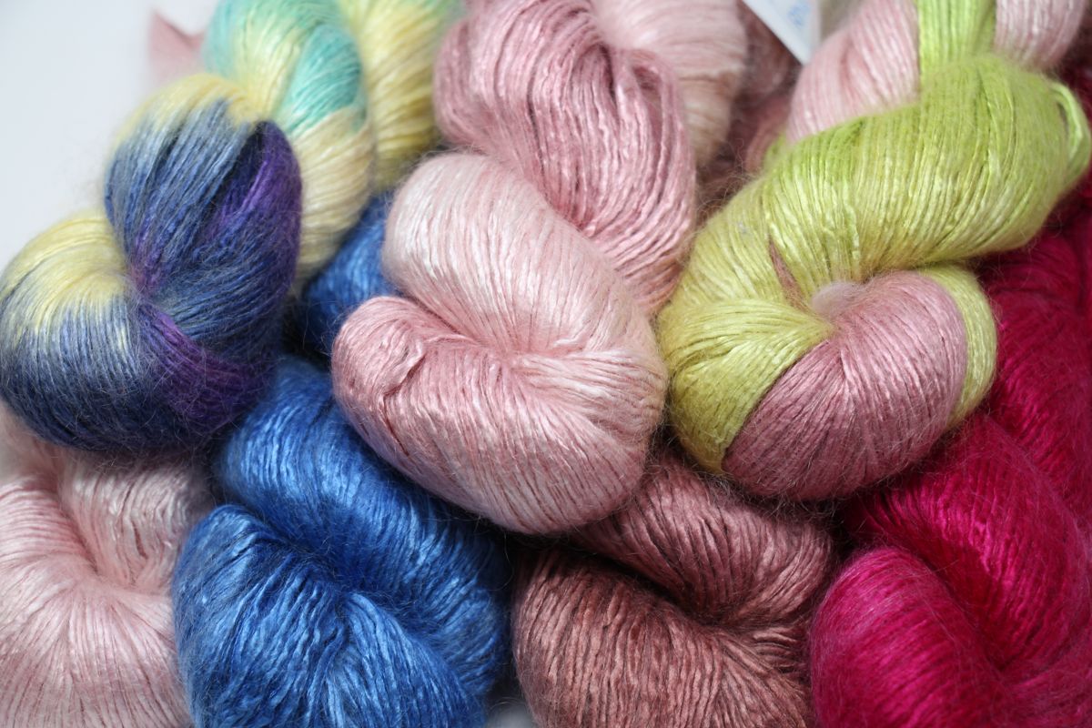  Shiny Glitter 100g Natural Silk Cotton Sequin Yarn