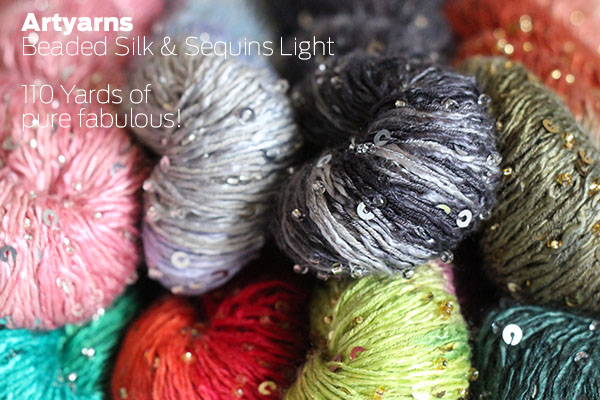 30% Off select colors of Artyarns Beaded Silk & Sequins Light