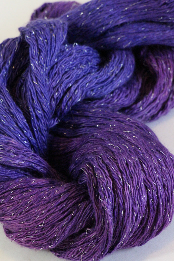 Cashmere Glitter Yarn in H5 Violettas with Silver with Gold from Artyarns