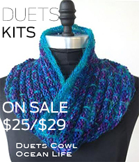 ARTYARNS Gorgeous 2-Fiber kit comes in a merino/silk version and a merino/mohair kit