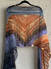 ARTYARNS Fire And Ice Diagonal Shawl