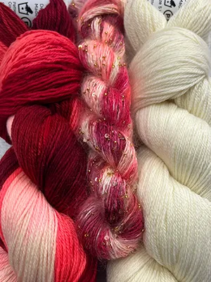 Ixora Merino Cloud + Beaded Mohair Sequins (Gold) w/ 250 Natural