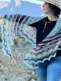 Artyarns Inspiration Club - Sierra Bloom Romantic Shawl