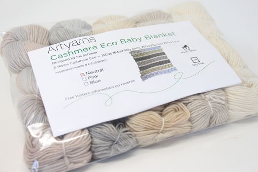 ARTYARNS KIT - Eco Cashmere Baby Blanket Shawl NEUTRALS