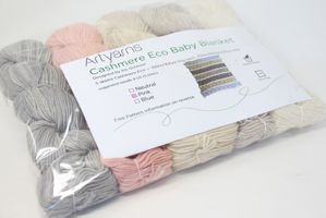 Artyarns Eco Cashmere Baby Blanket Kit PINKS