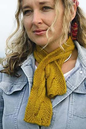 Artyarns Cable Keyhole Scarf Knit Kit for Cashmere 5 Ply