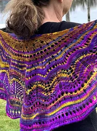Northern lights Crescent Shawl