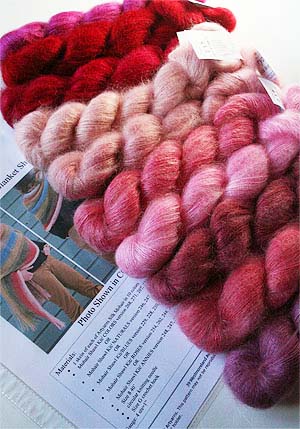 Artyarns SILK MOHAIR BLANKET SHAWL Kit Roses