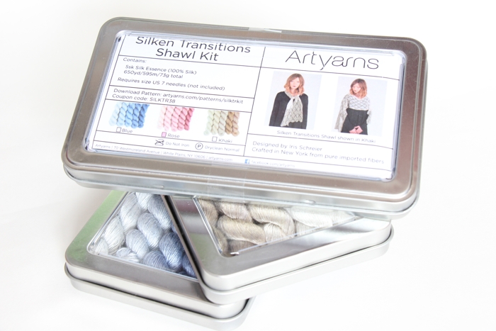 Artyarns Transitions Shawl Kit featuring Silk Essence in 3 Colorways