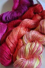 ARTYARNS REGAL SILK COLOR SET: Fire Opal (Oranges/Hot Reds & Pinks)