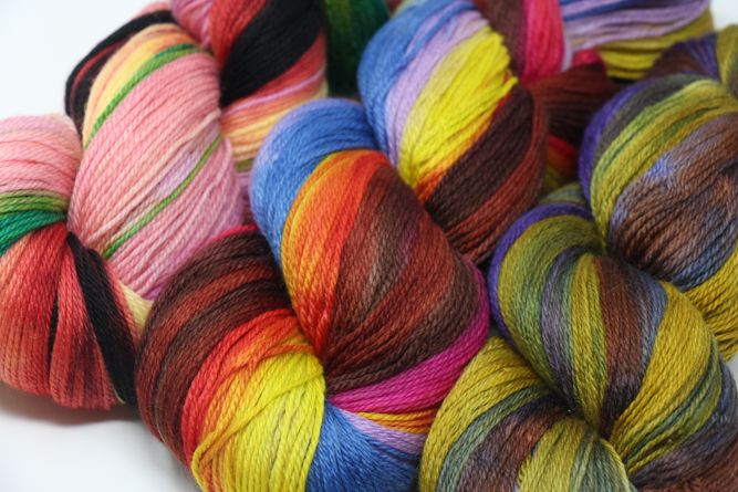 Artyarns Merino Cloud Ombre Yarn in 737 Electric Rainbow Ombre at