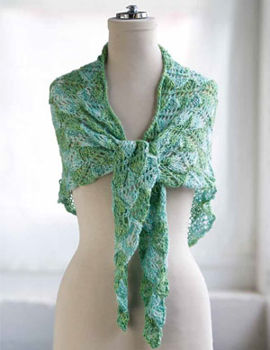 Diamond Lace Wrap Knitting Pattern