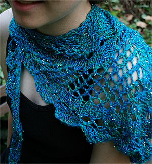 F256 Shawl from Artyarns in Beaded Silk Light