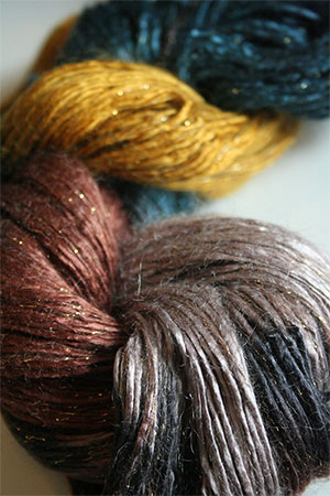 Artyarns Rhapsody Glitter Worsted SIlk Mohair in 1009 Sheik with Gold