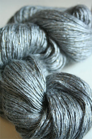 Artyarns Rhapsody Glitter Worsted SIlk Mohair in 247 Classic Grey with Gold