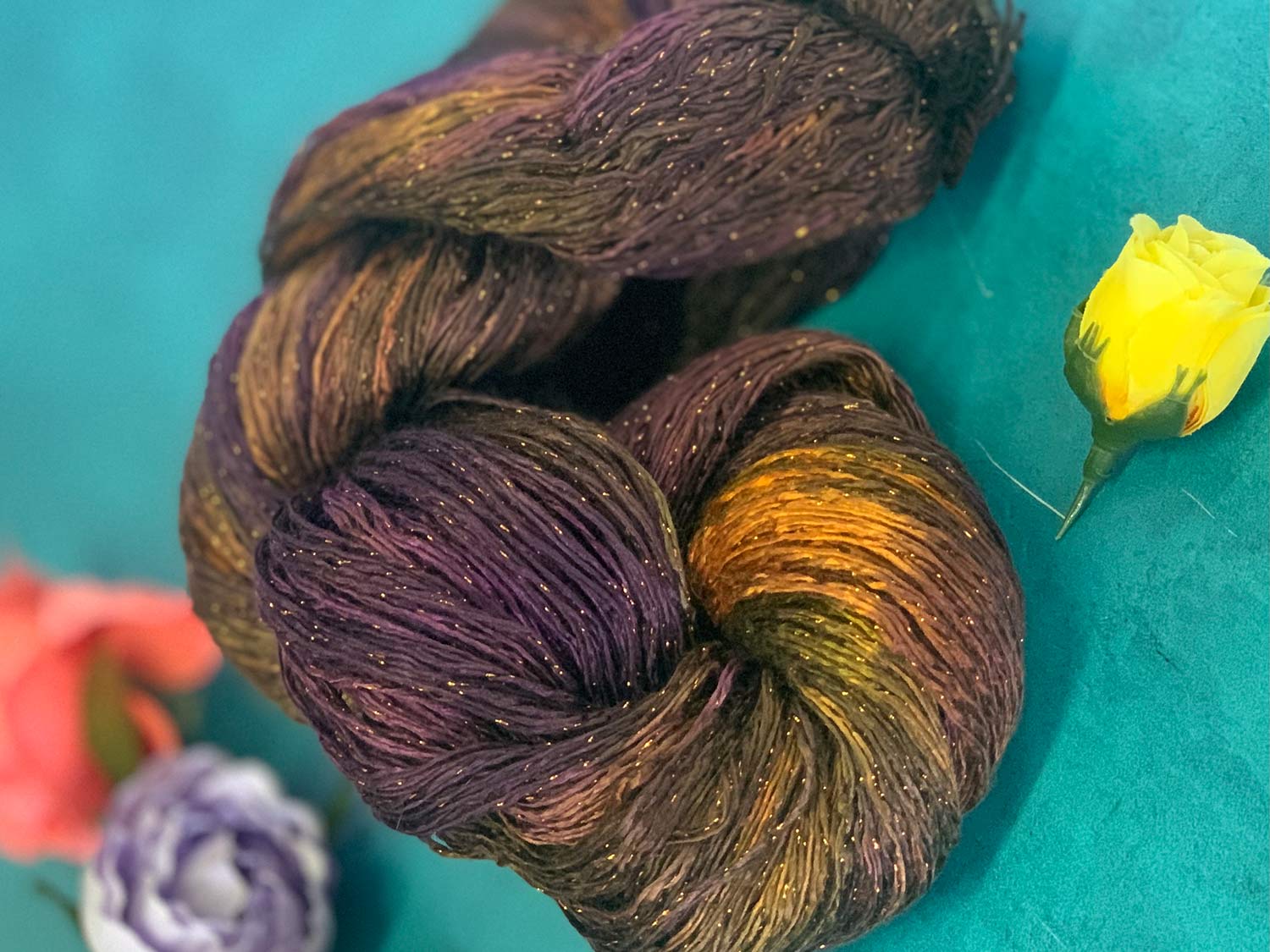 Artyarns Silk Dream with Glitter 935 Bali Hai Fabulous Yarn