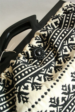 Atenti Bags Carpet Bag Knitting Tote in Haiku 