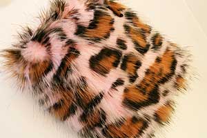 Atenti Faux Leopard Knitting Pouch