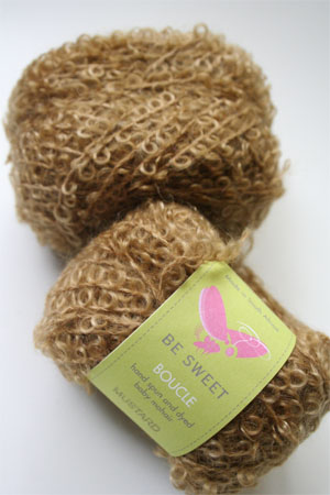 Be Sweet Boucle Mohair Yarn in Mustard