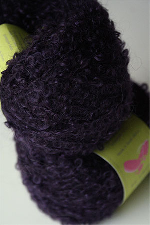 Mohair Boucle in Dark Blue Plum