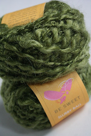 Be Sweet Slubby Mohair Yarn in Olive 