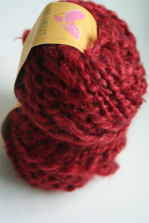 Be Sweet Slubby Mohair Yarn in Burnt Red