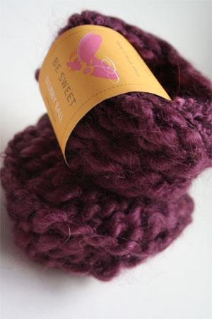 Be Sweet Slubby Yarn in Aubergine