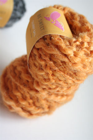 Be Sweet Slubby Mohair Yarn in Saffron