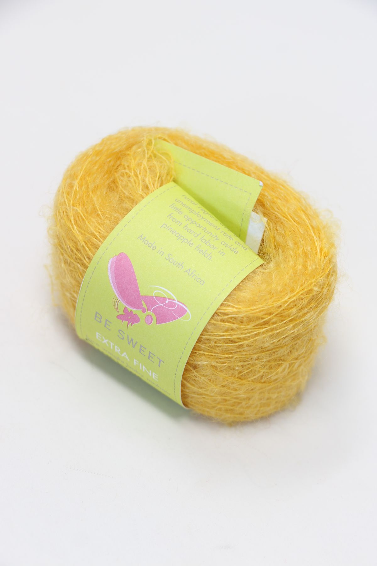 Mohair Loopy Locks - BUMBLE BEE - 2185 Hand Dyed Boucle Yarn B1