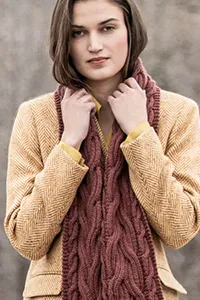 Blue Sky Kit - Edina Cabled Scarf