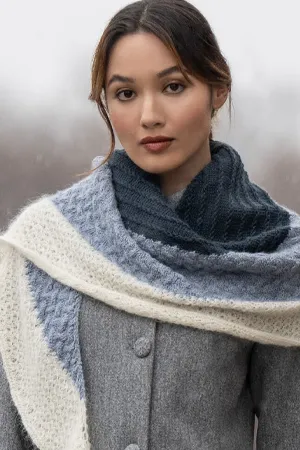 Blue Sky Kits - Baby Alpaca Sport - Ocean Ombré Shawl