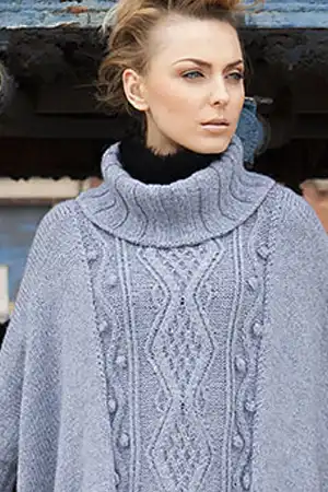 Blue Sky Kits - Baby Alpaca Sport - Cabled Poncho