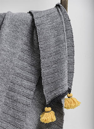 Knitting Patterns for Blue Sky Fibers Woolstok | Scandia Throw