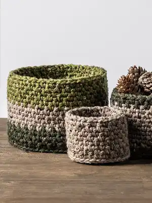 Blue Sky Knitkit - Portage Crochet Baskets