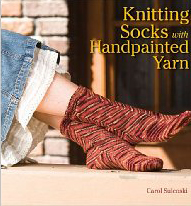 knitting socks with handpainted yarn