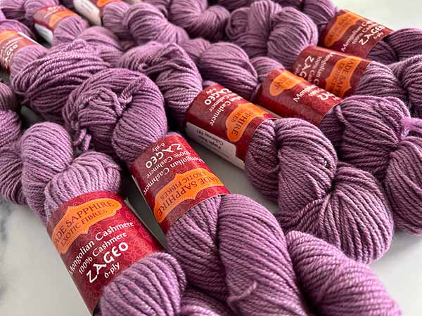 Jade Sapphire Zageo 6 Ply Cashmere in Purple Reign - Daily Deal