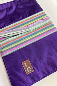 Double Point Roll Up Case in 018 Purple Stripe (Silk)