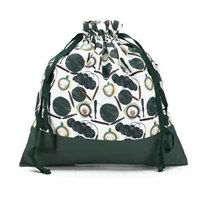 FABRIC PRINTS EDEN BAG Coffee and Yarn Green