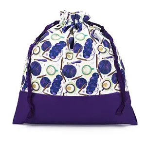 FABRIC PRINTS EDEN BAG Coffee and Yarn Purple