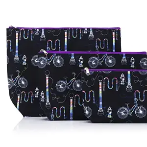 Della Q | Fabric Prints Mesh Zip Bag Set YARNBOMBING