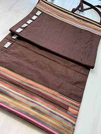 Hanging Needle Case Case in Brown Stripe (016) (Silk)