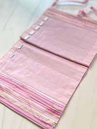 Hanging Needle Case Case in Pink Stripe (024) (Silk)