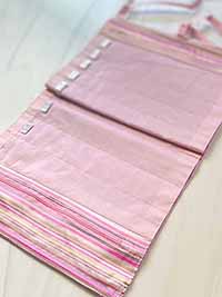 Hanging Needle Case Case in Pink Stripe (024) (Silk)