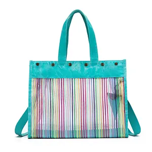 MAKERS MESH TOTE Rainbow - Ocean