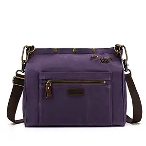 Della Q | Makers Canvas Rucksack in Purple